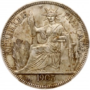 French Indochina Piastre 1905 A PCGS UNC Detail