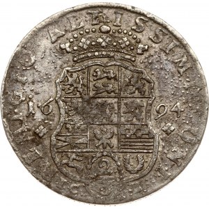 Germany Brunswick-Wolfenbüttel 2/3 Taler 1694 ICB