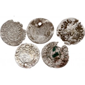 Hungary Denar 1552-1630 Lot of 5 coins