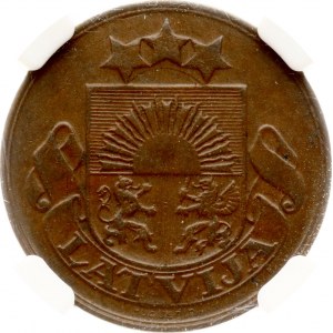 Latvia 5 Santimi 1922 NGC AU 58 BN