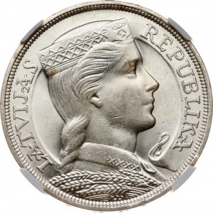 Latvia 5 Lati 1929 NGC MS 63