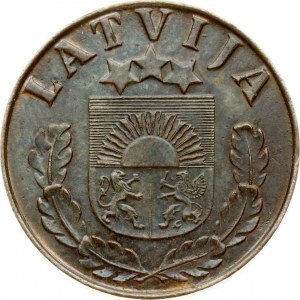 Lotyšsko 2 Santimi 1937 RARE