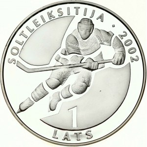 Lettland 1 Lats 2001 Eishockey