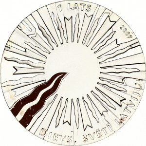 Latvia 1 Lats 2007 Rebirth of the State