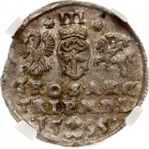 Lithuania Trojak 1595 Vilnius NGC MS 63