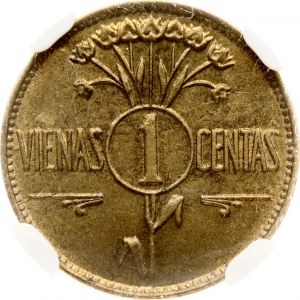 Lithuania 1 Centas 1925 NGC MS 64