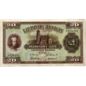 Lithuania 20 Litu 1930 Vytautas the Great
