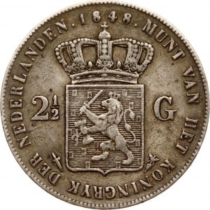 Netherlands 2½ Gulden 1848