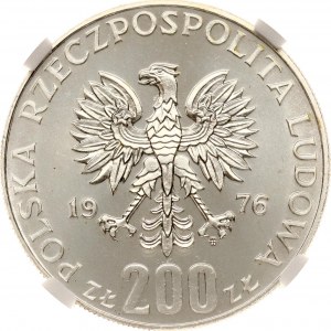 Poland 200 Zlotych 1976 MW XXI Summer Olympics NGC MS 66