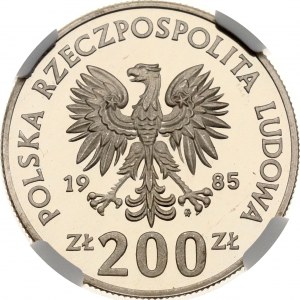 Poland 200 Zlotych 1985 MW World Cup Proba NGC PF 69 ULTRA CAMEO TOP POP