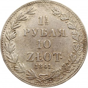 Russian-Polish 1.5 Roubles - 10 Zlotych 1841 MW (R)