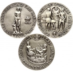 San Marino Medal 1971 Benvenuto Cellini Lot of 3 pcs