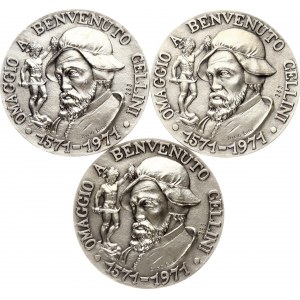 San Marino Medal 1971 Benvenuto Cellini Lot of 3 pcs