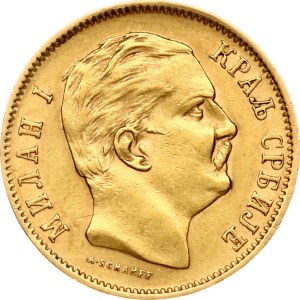 Srbsko 10 Dinara 1882 V