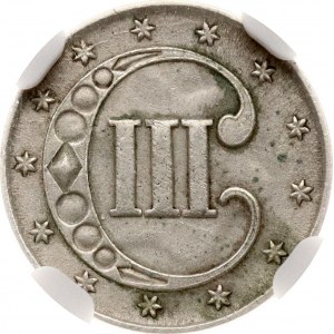 USA 3 Cents 1852 NGC AU DETAILS