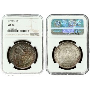 USA 1 Dollaro Morgan 1898 O NGC MS 64