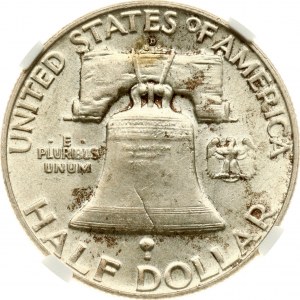 USA 1/2 Dollar 1954 D 'Franklin Half Dollar' NGC MS 64