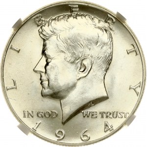 USA 1/2 Dollar 1964 'Kennedy Half Dollar' NGC MS 64