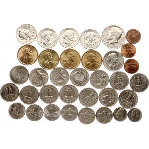 USA Cent - Dollaro 1965-2015 Lotto di 35 monete