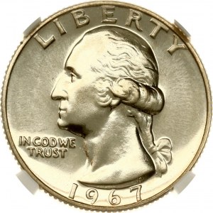 USA 1/4 Dollar 1967 'Washington Quarter' NGC MS 67