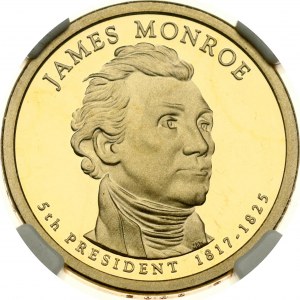 USA 1 Dollar 2008 James Monroe NGC PF 70 ULTRA CAMEO TOP POP