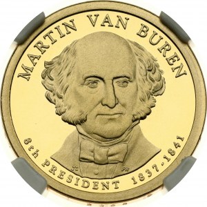 USA 1 Dollar 2008 Martin Van Buren NGC PF 70 ULTRA CAMEO TOP POP
