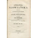 MICKIEWICZ Adam - Literatura słowiańska wykładana w Kolegium Francuskim [komplet 4 tomów] [1865]