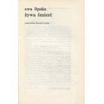 LIPSKA Ewa - Żywa śmierć [wydanie pierwsze 1979] [AUTOGRAF I DEDYKACJA]