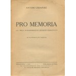 URBAŃSKI Antoni - Pro memoria. The 4th series of the shattered borderland manors [AUTOGRAPH AND DEDICATION FOR STANISŁAW DENGEL].
