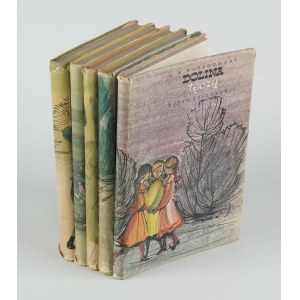 MONTGOMERY Lucy Maud - Anne of Green Gables [5 volumes: Anne of Green Gables, Anne of Avonlea, Anne at University, Anne's Dream Home, Valley of the Rainbow) [1956-1959] [illus. by Bogdan Zieleniec].