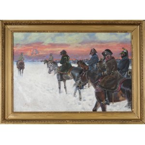 Jerzy KOSSAK (1886-1955), Wizja Napoleona w odwrocie spod Moskwy (1944)