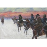 Jerzy KOSSAK (1886-1955), Wizja Napoleona w odwrocie spod Moskwy (1944)