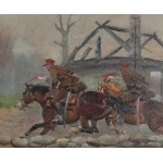 Jerzy KOSSAK (1886-1955), Pogoń ułanów za bolszewikami