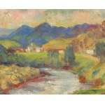 Fryderyk PAUTSCH (1877-1950), Pejzaż górski z rzeką