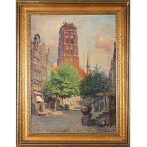 Theodor URTNOWSKI (1881-1963), Gdańsk - widok na bazylikę Mariacką
