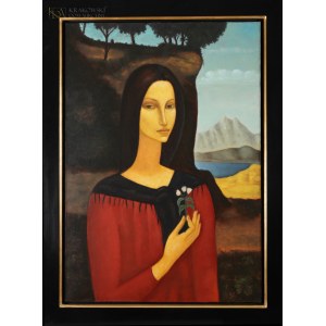 Roman ZAKRZEWSKI (1955-2014), Woman with a flower (1996)