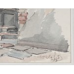 Wiktor ZIN (1925-2007), Wnętrze kościoła Kamedułów na Bielanach (1983)