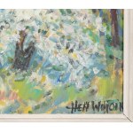 Henryk WÓJCIK (1920-2009), Wiosna - pejzaż z kwitnącym drzewem