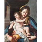 ITALIAN PAINTER OF THE 18TH CENTURY (Italy / Italian) - Virgin Mary with Jesus Christ and John the Baptist