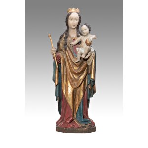 SCULPTOR OF THE TURN 18TH / 19TH CENTURY (Flanders / Flemish / Belgian) - Madonna in Gothic style