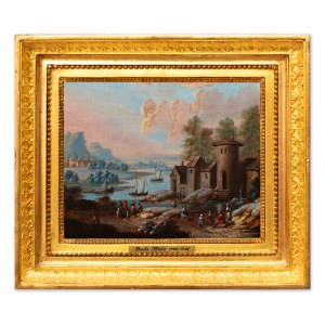 MARC BAETS (belga/olandese attivo negli anni 1700 - 1749) - Paesaggio fluviale