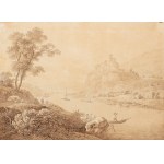 ADRIAN ZINGG (Němec / Švýcar 1734 - 1816) - Krajina u Střekova (Ústí nad Labem)