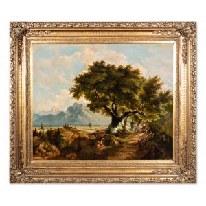 DOMINIK SCHUFRIED (Austria / Austriaco 1810 - 1877) - Paesaggio romantico