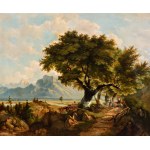 DOMINIK SCHUFRIED (Austria / Austriaco 1810 - 1877) - Paesaggio romantico