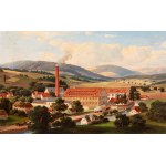 PAINTER OF THE 19TH CENTURY (Czech / Bohemian) - Johann Liebig's weaving mill in Jablonec nad Nisou