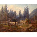 JULIUS THEODOR GRUSS (Czech / Bohemian 1825 - 1865) - Mill in Jetrichovice