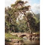 ADOLF CHWALA (Czech / Bohemian 1836 - 1900) - Landscape with a bridge