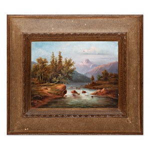VILEM STROMINGER (Czech / Bohemian 1845 - 1901) - Alpine landscape