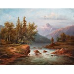 VILEM STROMINGER (Czech / Bohemian 1845 - 1901) - Alpine landscape