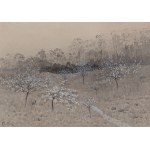 ANTONIN CHITTUSSI (Czech / Bohemian 1847 - 1891) - Blossoming orchard